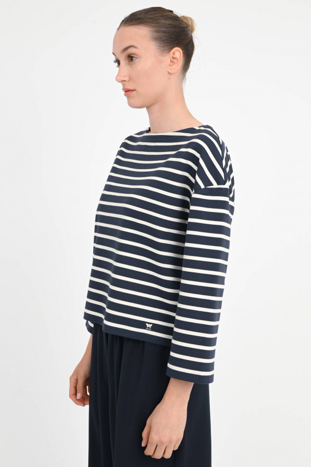 Max Mara Weekend Langarmshirt CAMPALE in Ultramarin/Weiß gestreift