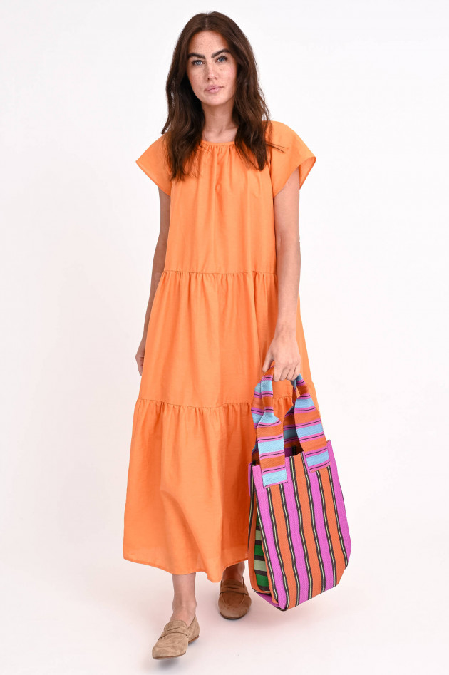 Max Mara Weekend Gestreifter Shopper TOLONE in Pink/Orange