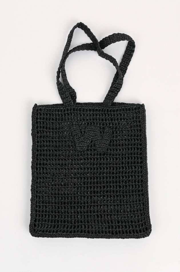 Max Mara Weekend Macramé-Tasche SALOON in Schwarz