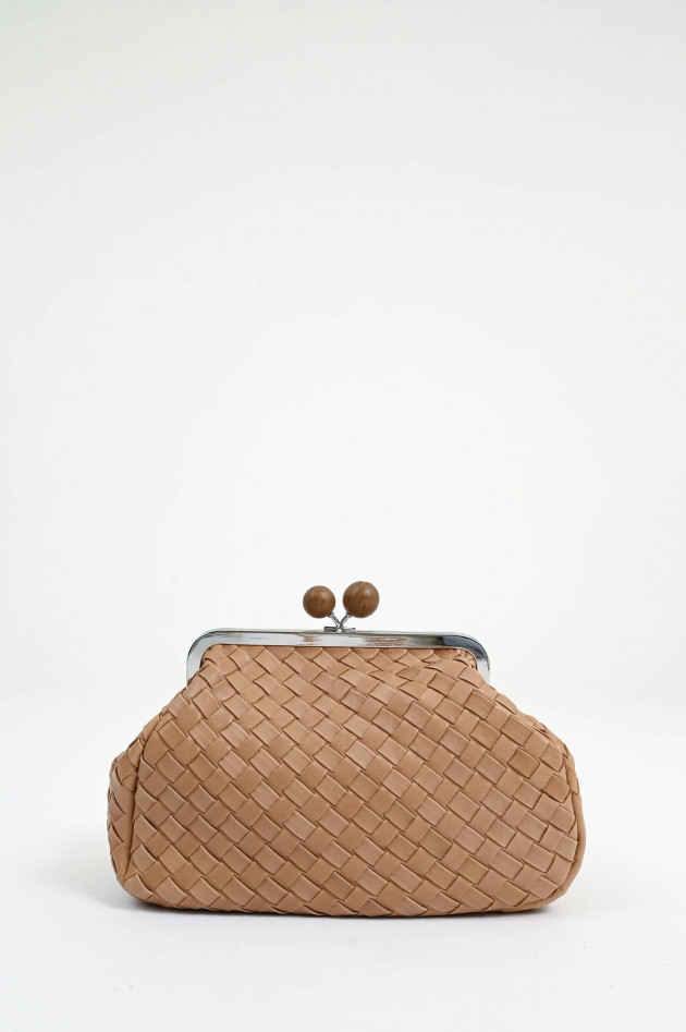 Max Mara Weekend Geflochtene Clutch PANCIA in Nude