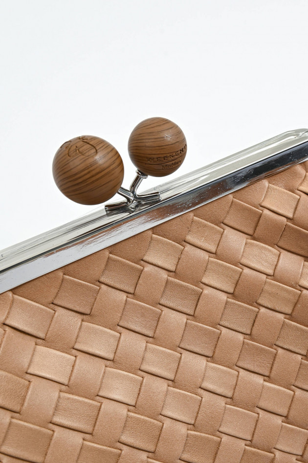 Max Mara Weekend Geflochtene Clutch PANCIA in Nude
