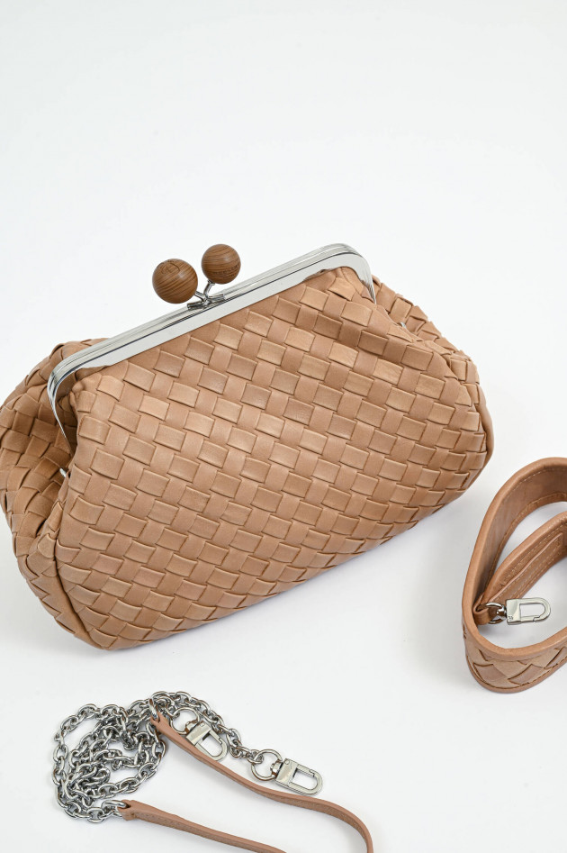 Max Mara Weekend Geflochtene Clutch PANCIA in Nude