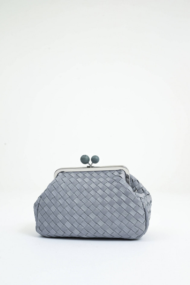 Max Mara Weekend Geflochtene Clutch PANCIA in Graublau