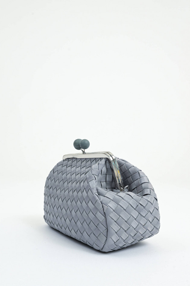 Max Mara Weekend Geflochtene Clutch PANCIA in Graublau