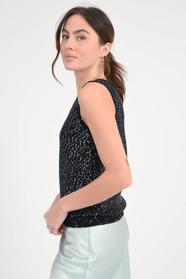Max Mara Weekend Pailletten-Top COLOMBA in Schwarz
