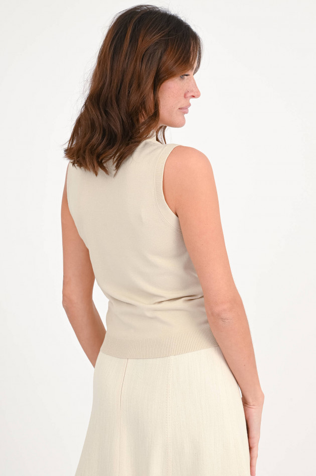 Max Mara Weekend Top mit Stehkragen in Sand