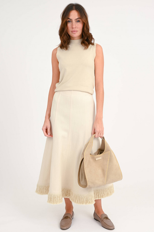 Max Mara Weekend Top mit Stehkragen in Sand