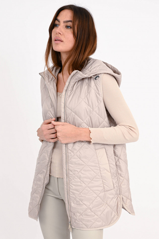 Max Mara Weekend Leichtes Rautenstepp-Gilet in Sand