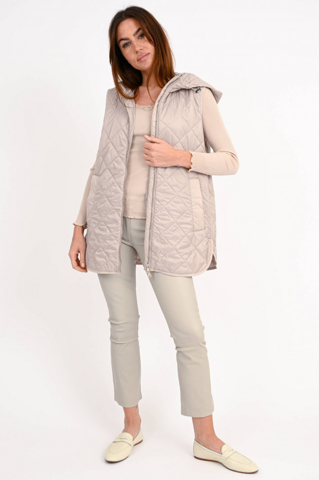 Max Mara Weekend Leichtes Rautenstepp-Gilet in Sand