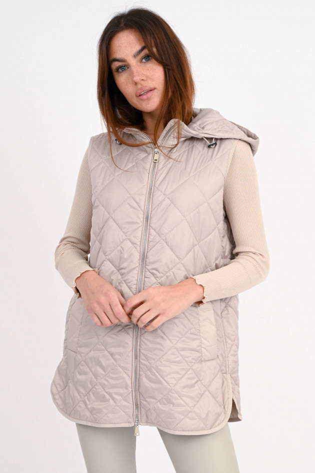 Max Mara Weekend Leichtes Rautenstepp-Gilet in Sand