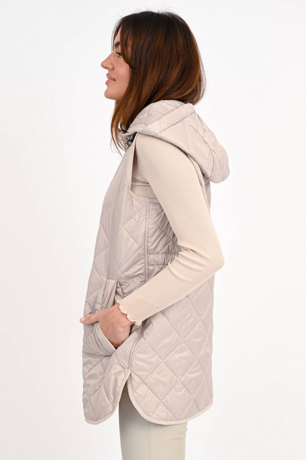 Max Mara Weekend Leichtes Rautenstepp-Gilet in Sand