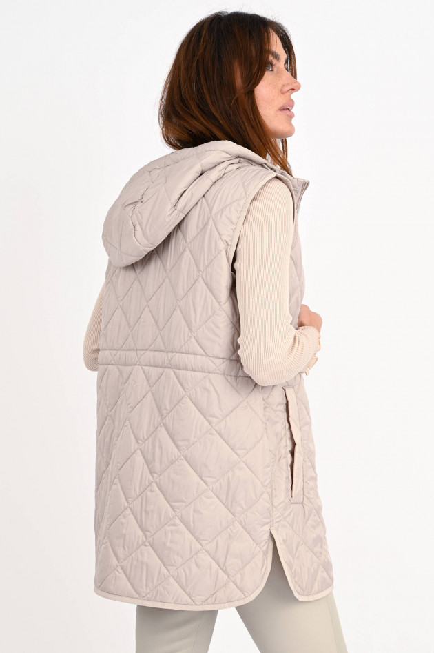 Max Mara Weekend Leichtes Rautenstepp-Gilet in Sand