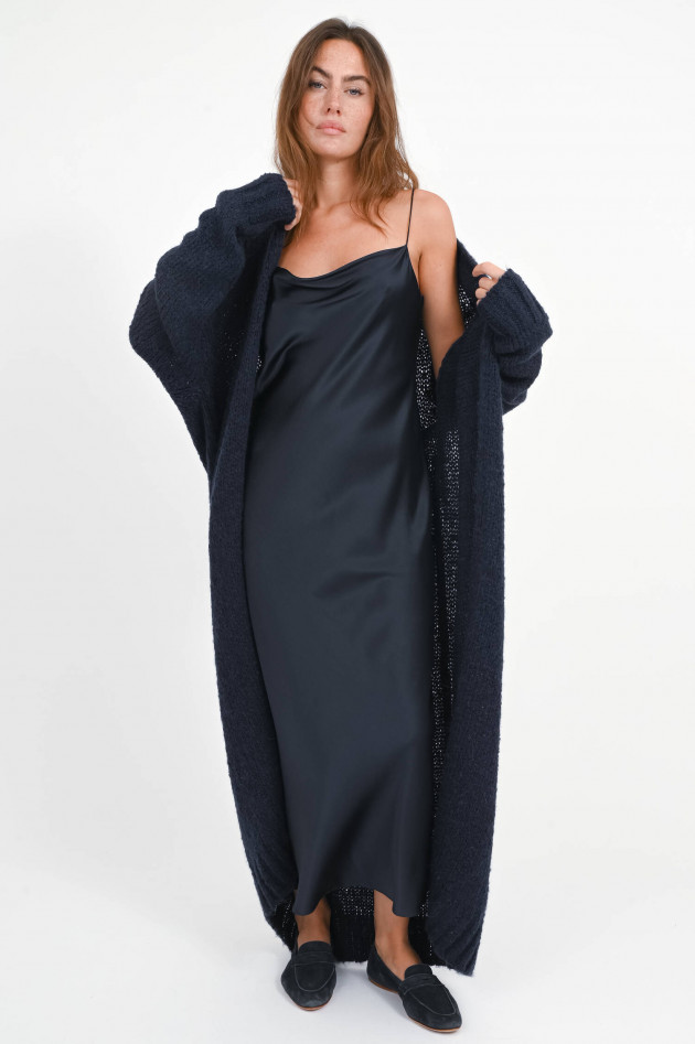Meimeij Strickjacke mit Maxi Länge in Blue Parisien
