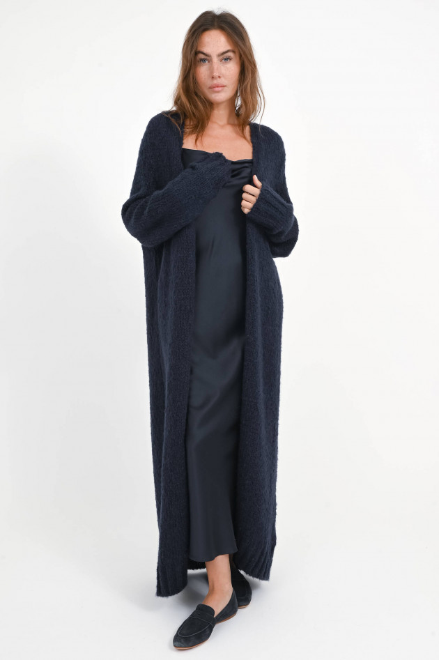 Meimeij Strickjacke mit Maxi Länge in Blue Parisien