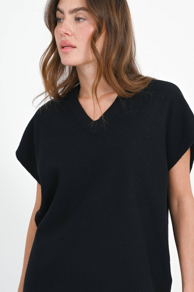 Meimeij Oversized Woll-Pullunder in Schwarz