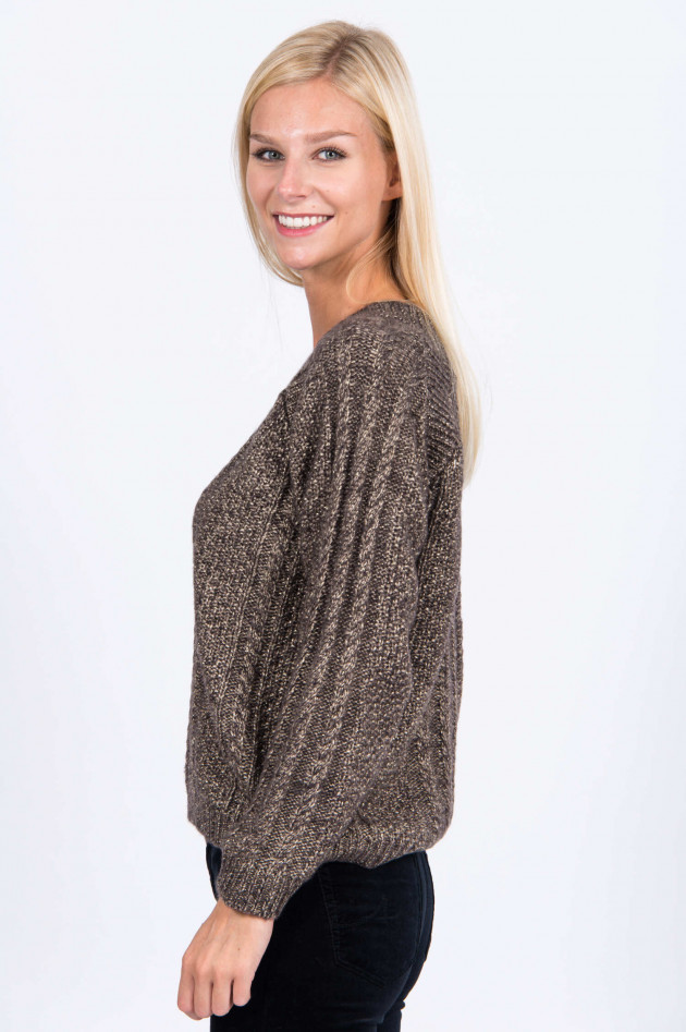 Mes Demoiselles Pullover CALISTER in Braun/Gold