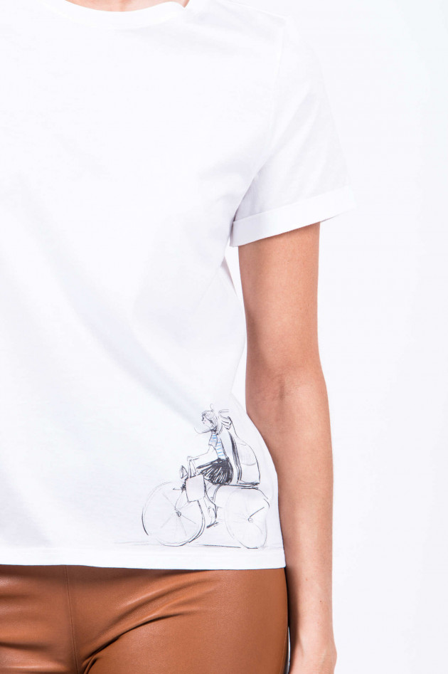 Mey Story Baumwollshirt mit Print in Weiß