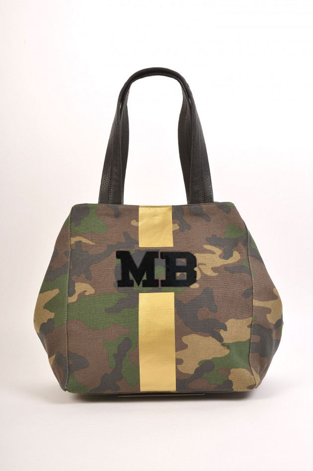 Mia Bag Shopper medium mit Personalisierung in Camouflage/Gold