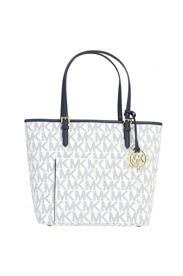 Michael Kors Tasche JET SET LOGO in Navy/Weiß Groß