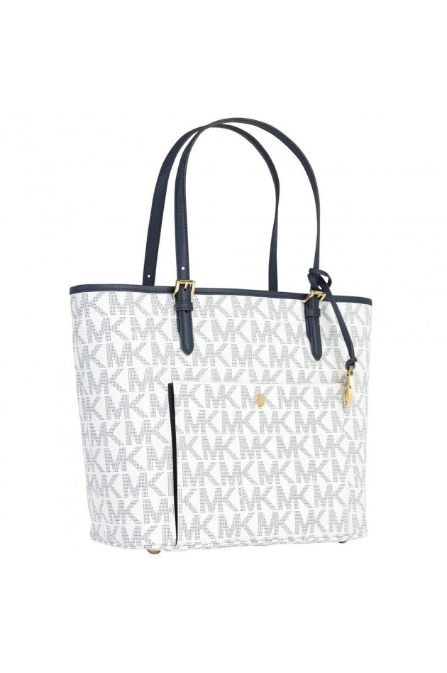 Michael Kors Tasche JET SET LOGO in Navy/Weiß Groß