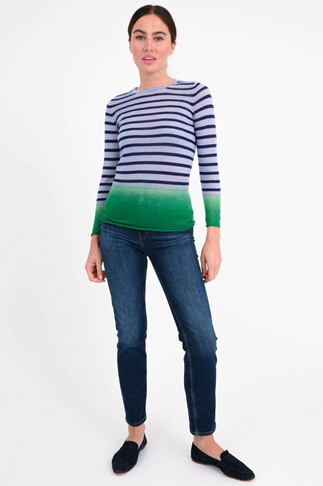 Mirror in the Sky Dip Dye Cashmere Shirt in Blau/Grün