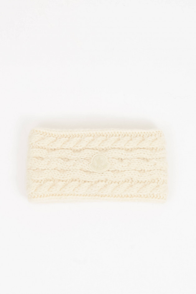 Moncler Stirnband aus Alpaka-Mix in Creme