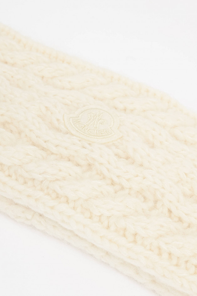 Moncler Stirnband aus Alpaka-Mix in Creme