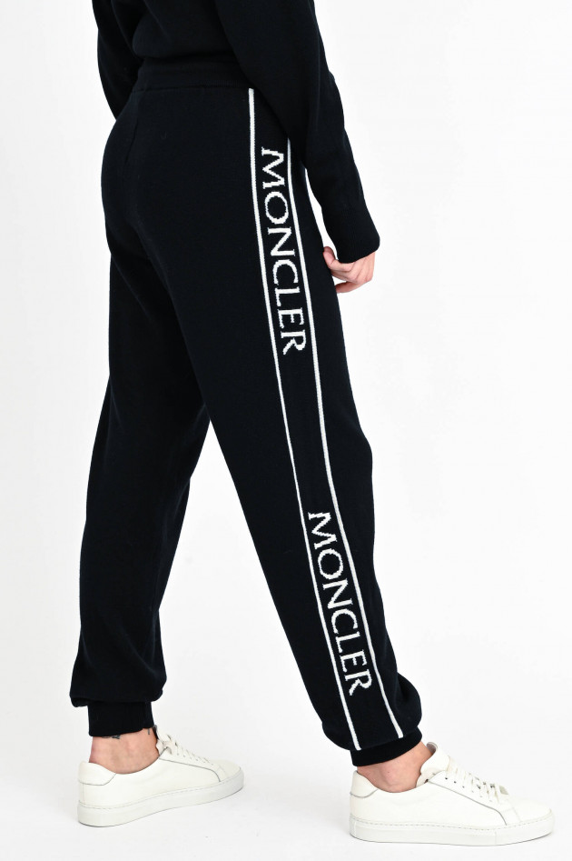 Moncler Sweatpants aus Wolle mit Logo in Schwarz