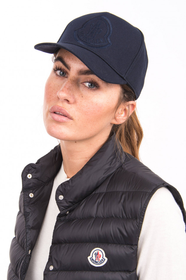 Moncler Basecap mit Logo-Stickerei in Navy