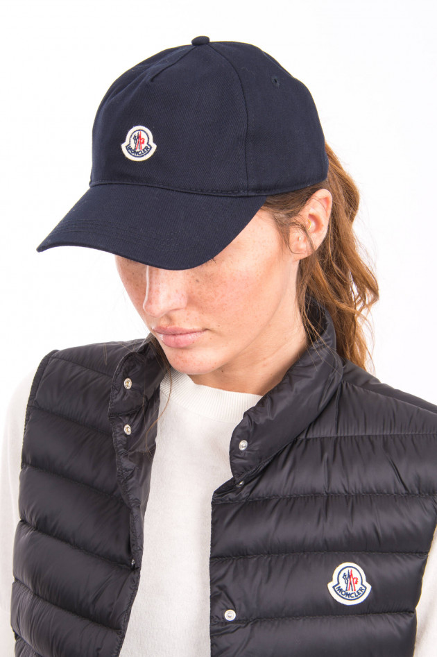 Moncler Basecap mit Logo-Patch in Navy