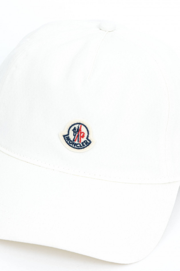 Moncler Basecap mit Logo-Patch in Weiß