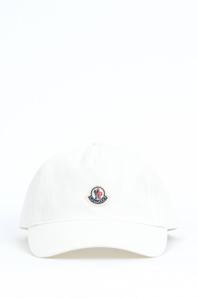 Moncler Basecap mit Logo-Patch in Weiß