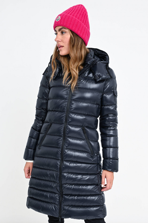 Moncler Rippstrick-Mütze in Fuchsia