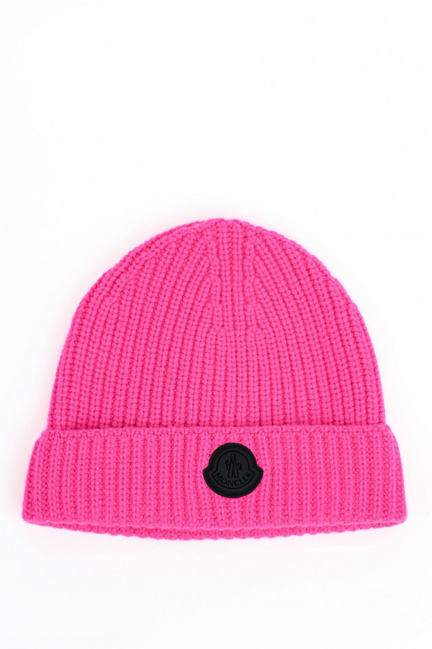 Moncler Mütze aus Kaschmir-Mix in Pink