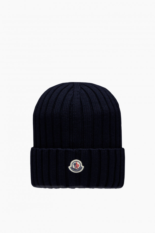 Moncler Mütze aus Wolle in Navy