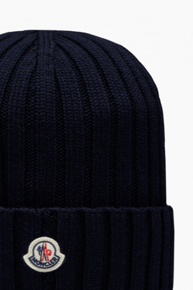 Moncler Mütze aus Wolle in Navy