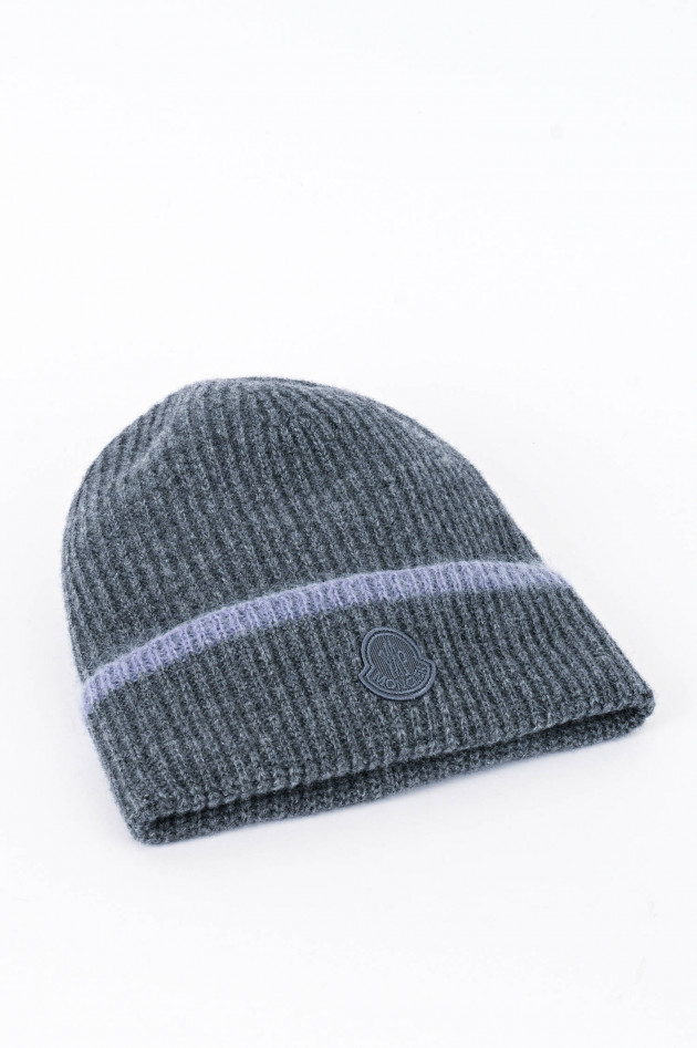 Moncler Mütze aus Wolle in Grau
