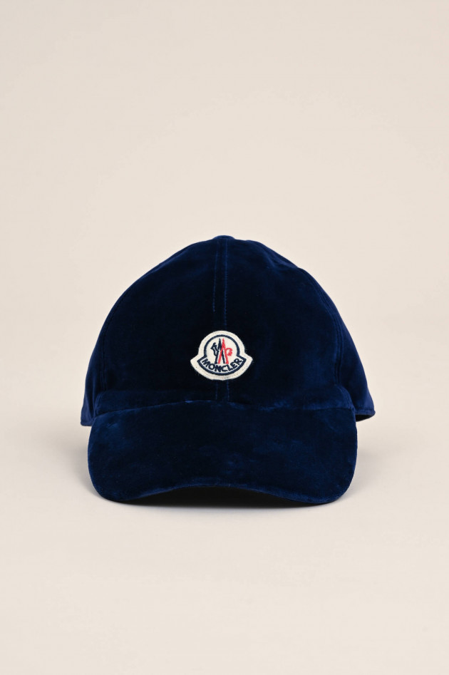 Moncler Basecap aus Samt in Navy