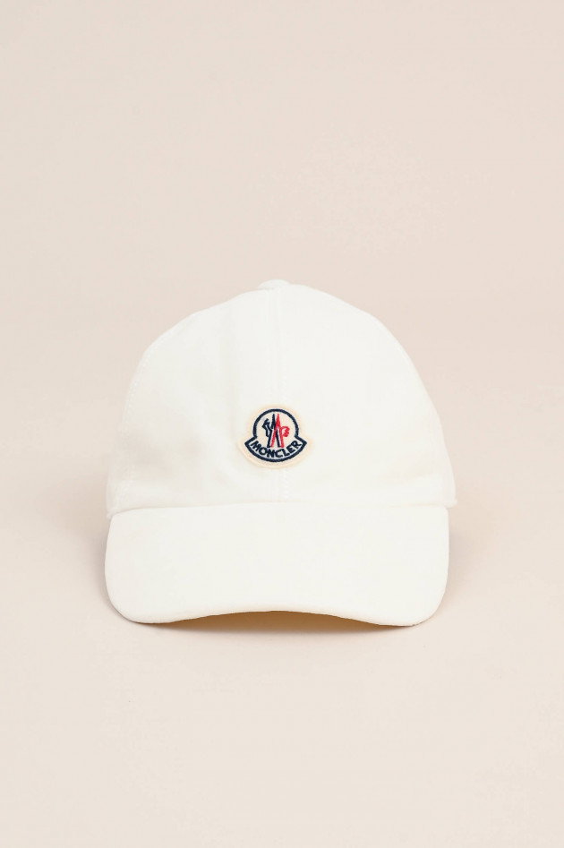 Moncler Basecap aus Samt in Natur