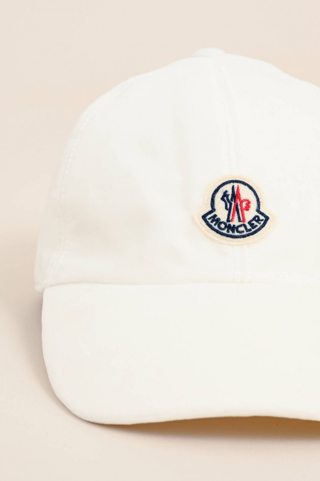 Moncler Basecap aus Samt in Natur