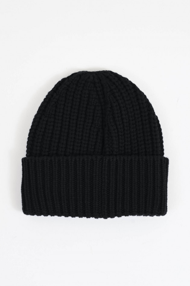 Moncler Mütze mit Logo in Schwarz