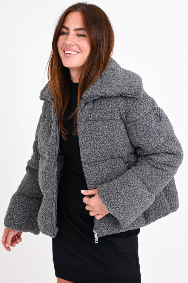 Moncler Teddy-Daunenjacke BARBOT in Grau/Metallic