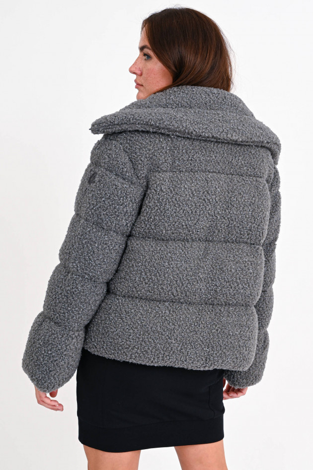 Moncler Teddy-Daunenjacke BARBOT in Grau/Metallic