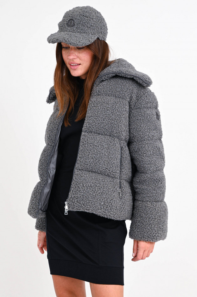 Moncler Teddy-Daunenjacke BARBOT in Grau/Metallic