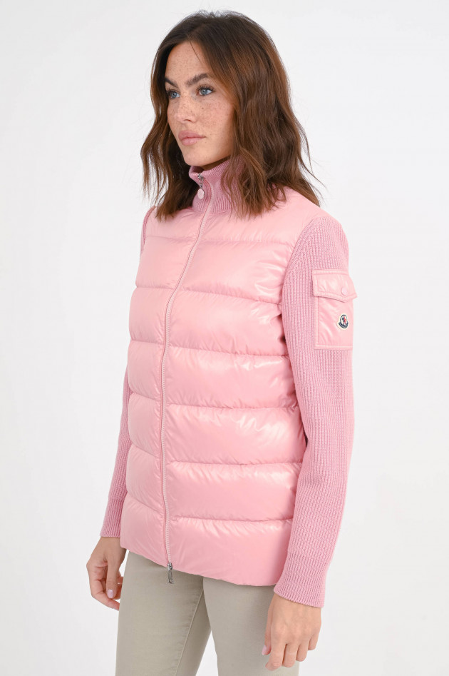 Moncler Hybrid Strickjacke in Rosa