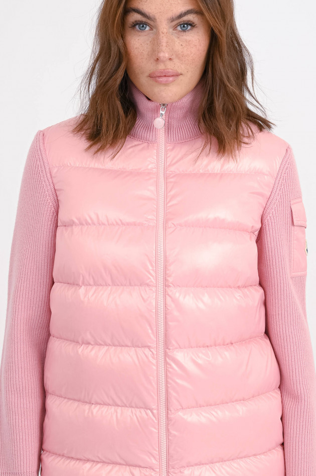 Moncler Hybrid Strickjacke in Rosa