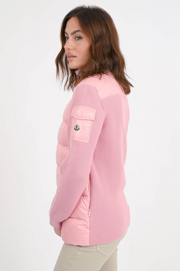 Moncler Hybrid Strickjacke in Rosa