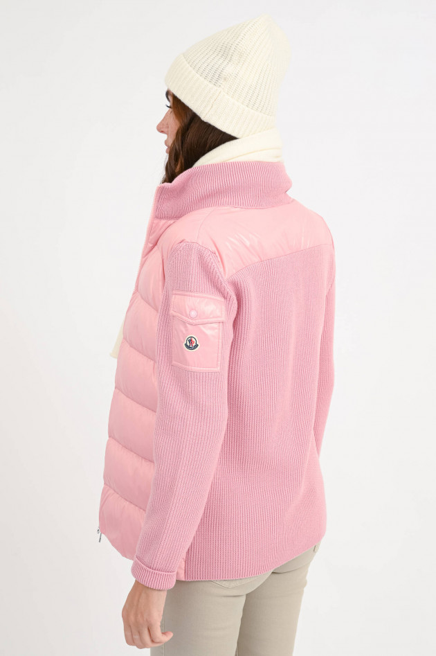 Moncler Hybrid Strickjacke in Rosa