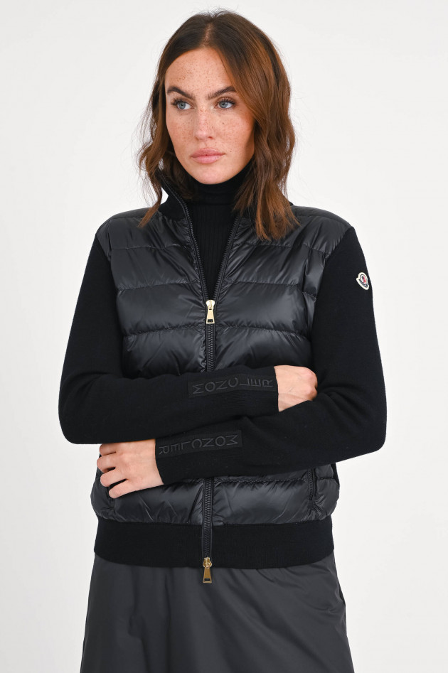 Moncler Hybrid Strickjacke in Schwarz