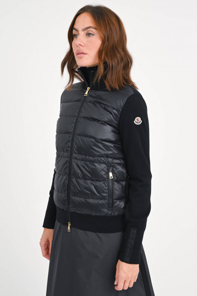 Moncler Hybrid Strickjacke in Schwarz